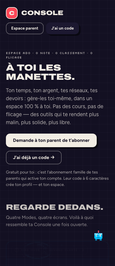 Espace ado de Console : « À toi les manettes » - zéro note, zéro classement, zéro flicage