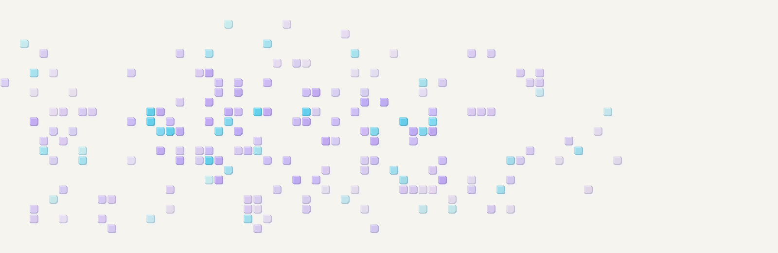 Mosaïque claire, lilas et cyan - le brief du dimanche